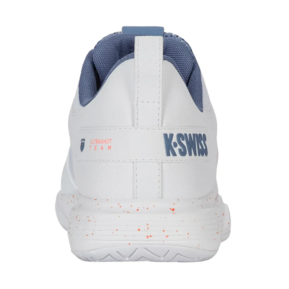 Men`s Ultrashot Team Tennis Shoes White and Infinity K-SWISS