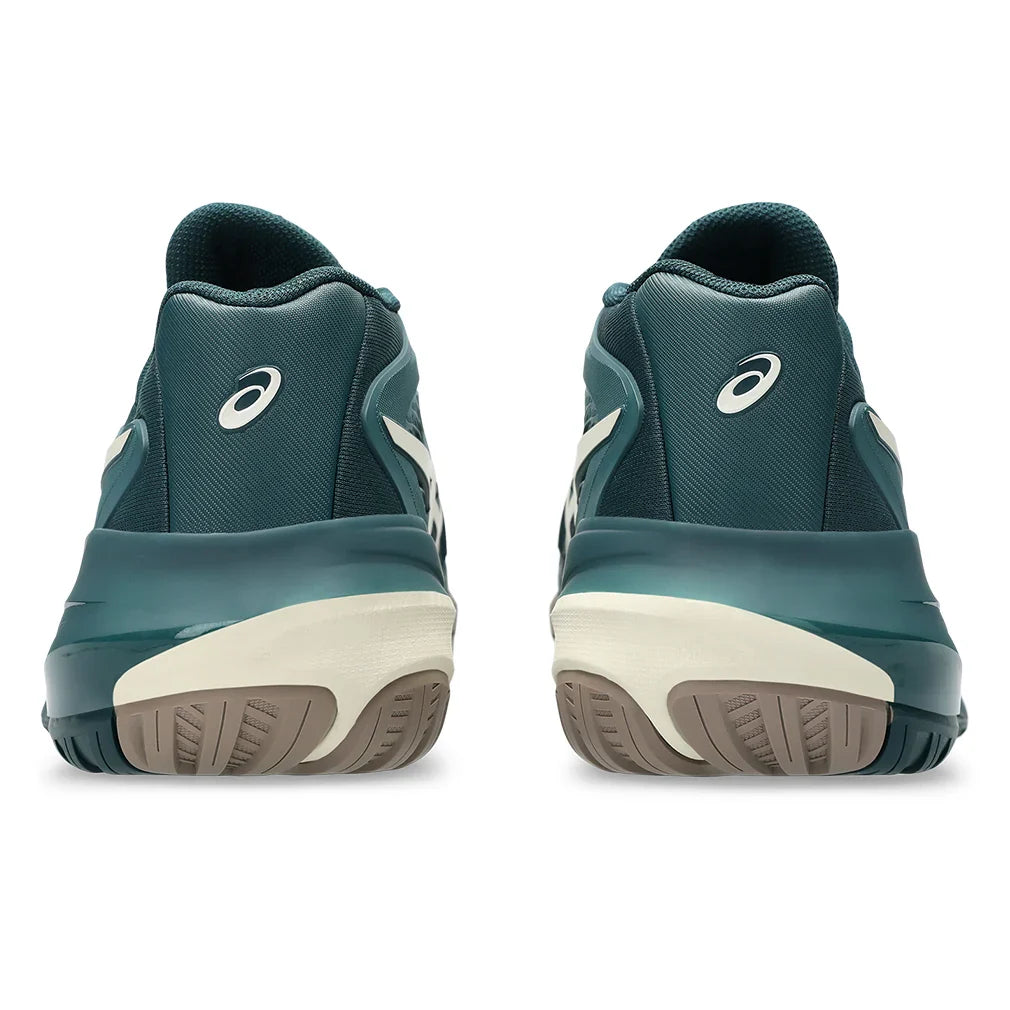 Men`s GEL-Resolution X Wide Tennis Shoes Saxon Green and Birch ASICS