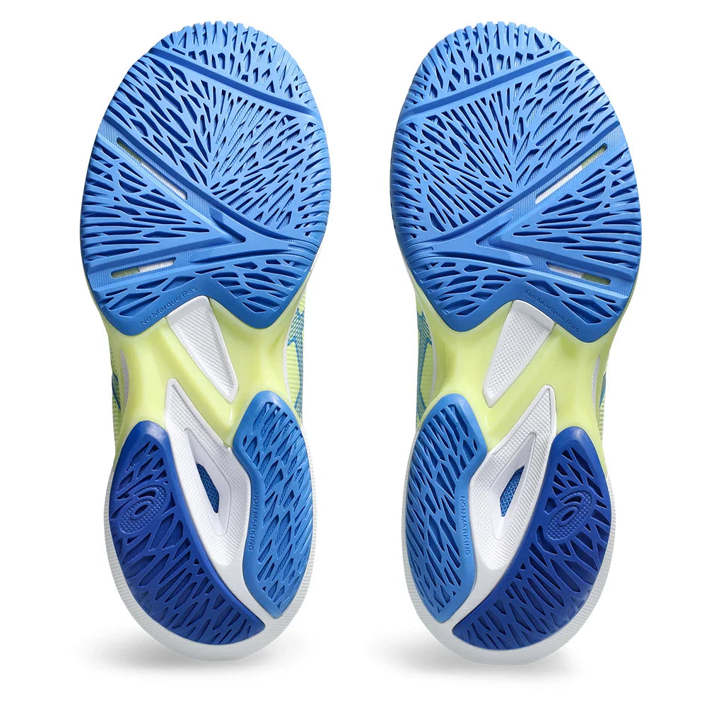 Women`s Solution Speed FF 3 Tennis Shoes Huddle Yellow and Blue Coast ASICS