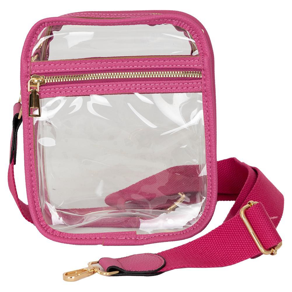 Clear Crossbody Bag Hot Pink Bags MAYVAK Pink