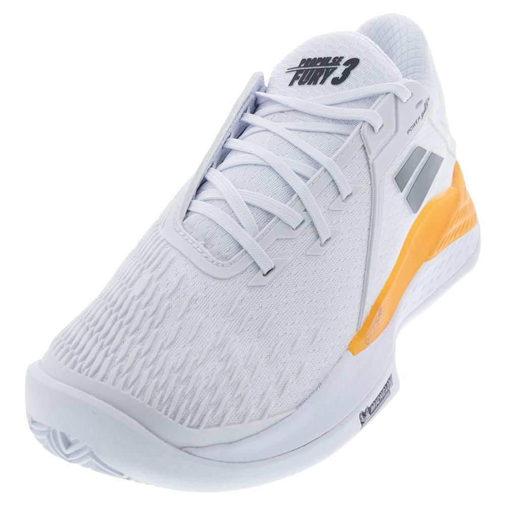 Men's Benoit Paire Propulse Fury Limited Edition Tennis Shoes White and Orange Tournament Gear BABOLAT White