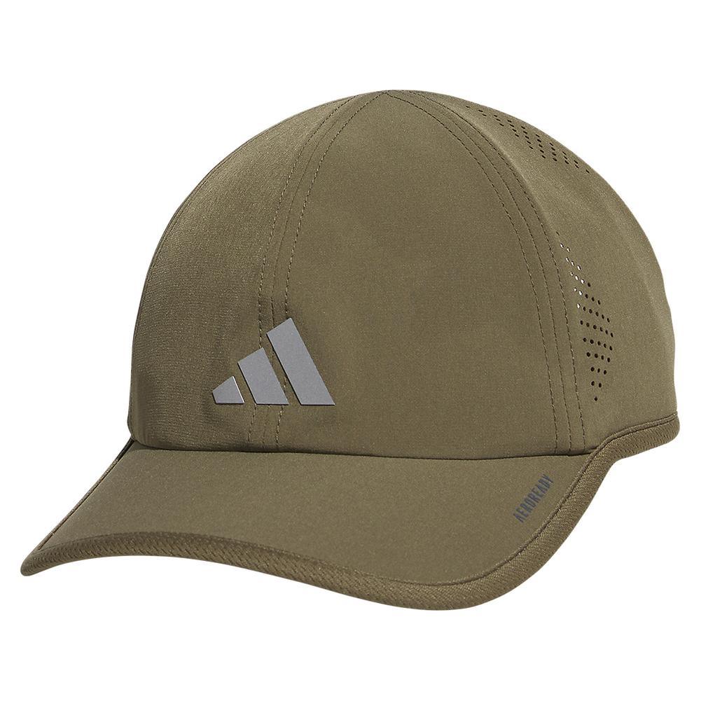 Men’s Superlite 3 Hat Olive Strata Green and Silver Metallic Mens Apparel ADIDAS Green