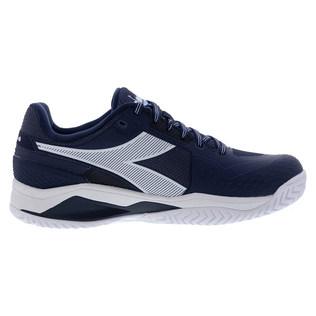 Men`s Blushield Torneo 3 Tennis Shoes Blue Corsair and White DIADORA