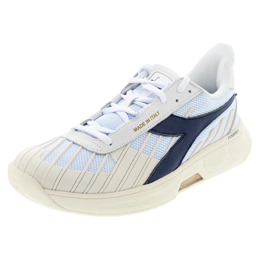 B. Elite Star Tennis Shoes White and Blue Corsair DIADORA 5.5 White