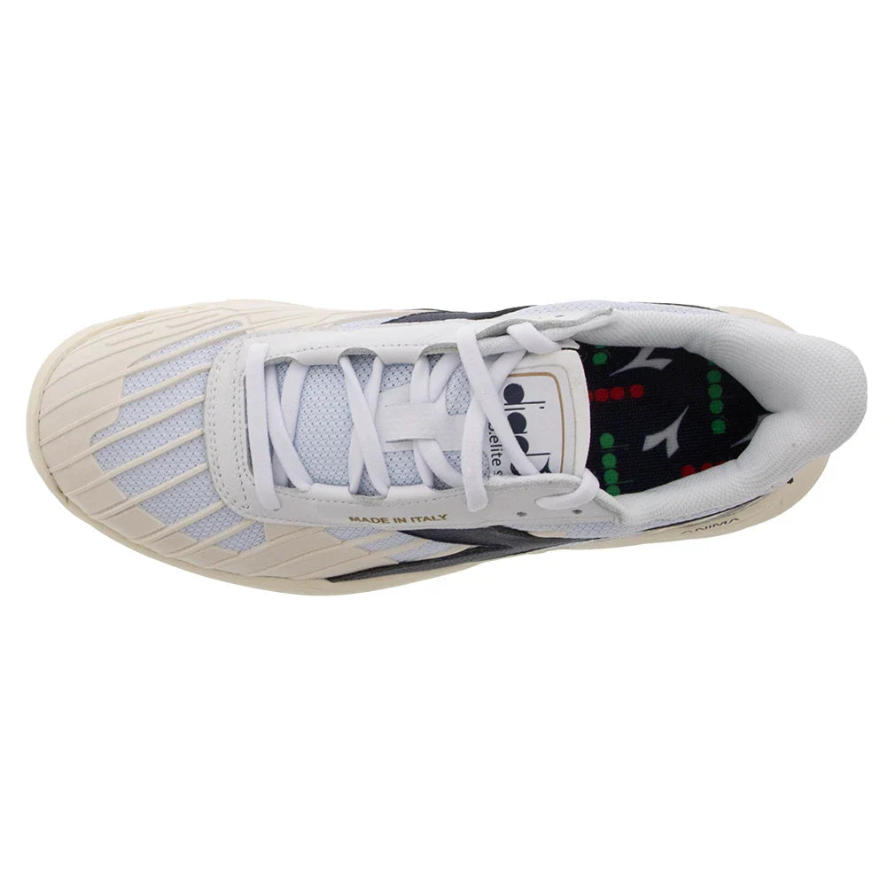 B. Elite Star Tennis Shoes White and Blue Corsair DIADORA