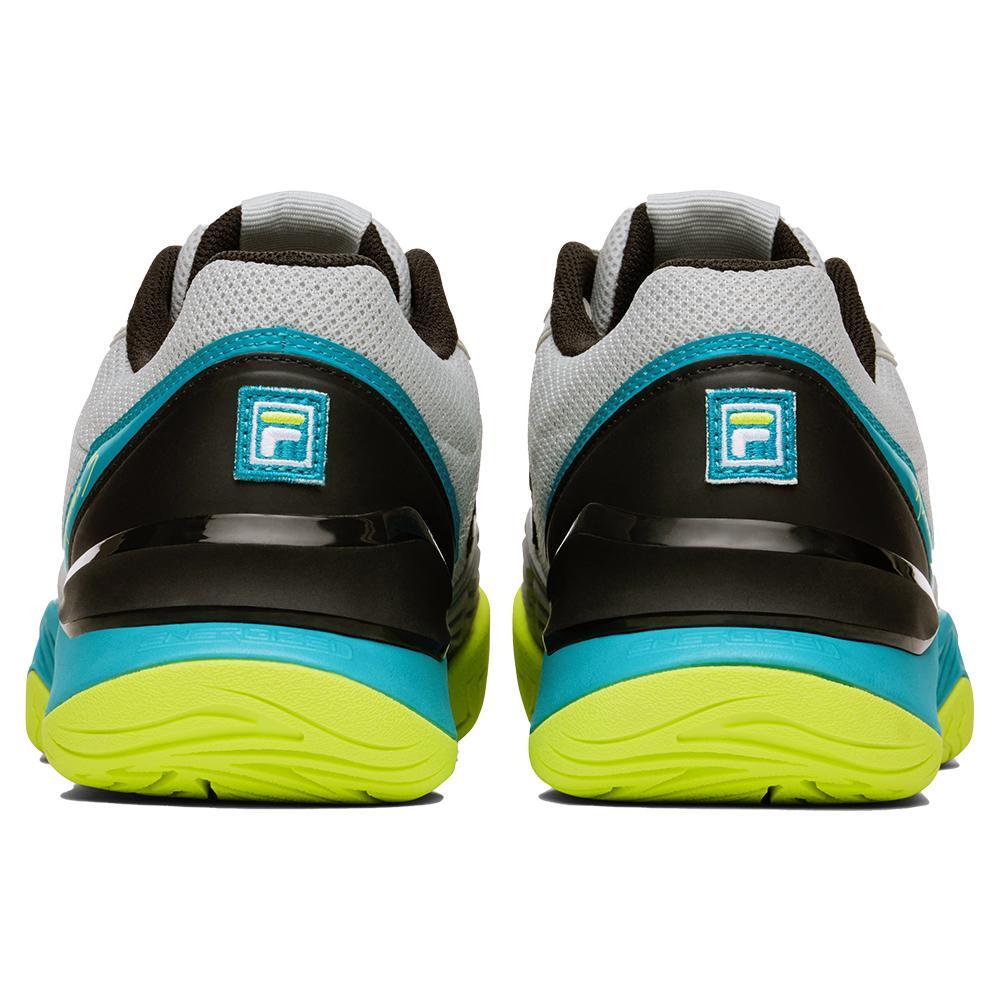 Juniors` Axilus 3 Tennis Shoes Glacier Gray and Scuba Blue Super Sale FILA