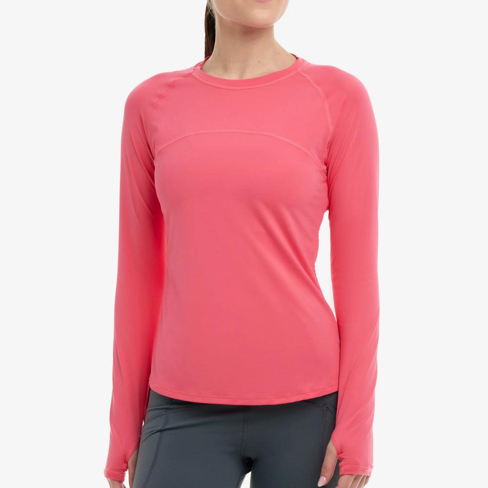 Women`s Drawstring Long Sleeve Tennis Crew BLOQUV XS WATERMELON
