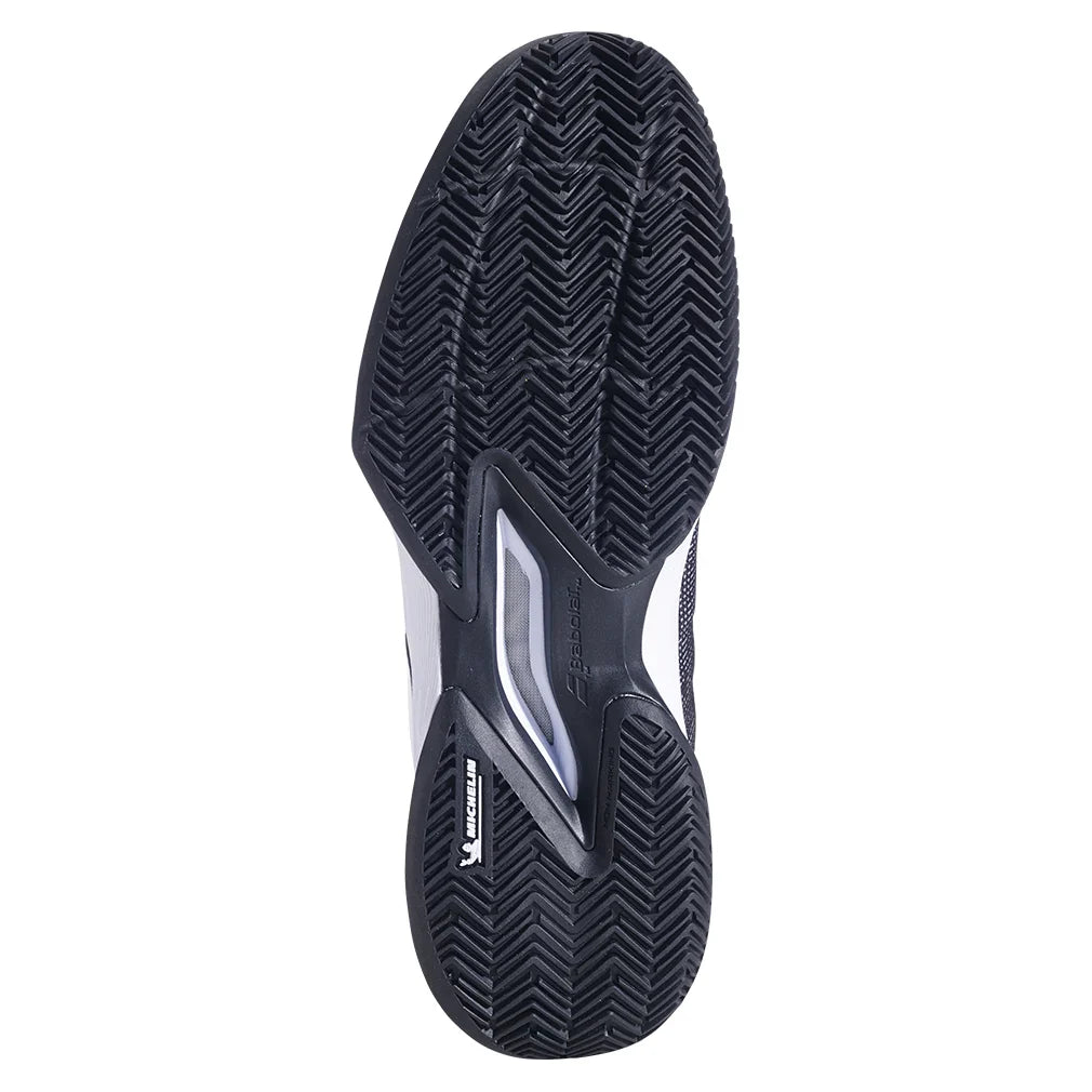 Men`s Jet Tere 2 Clay Tennis Shoes Black and White BABOLAT