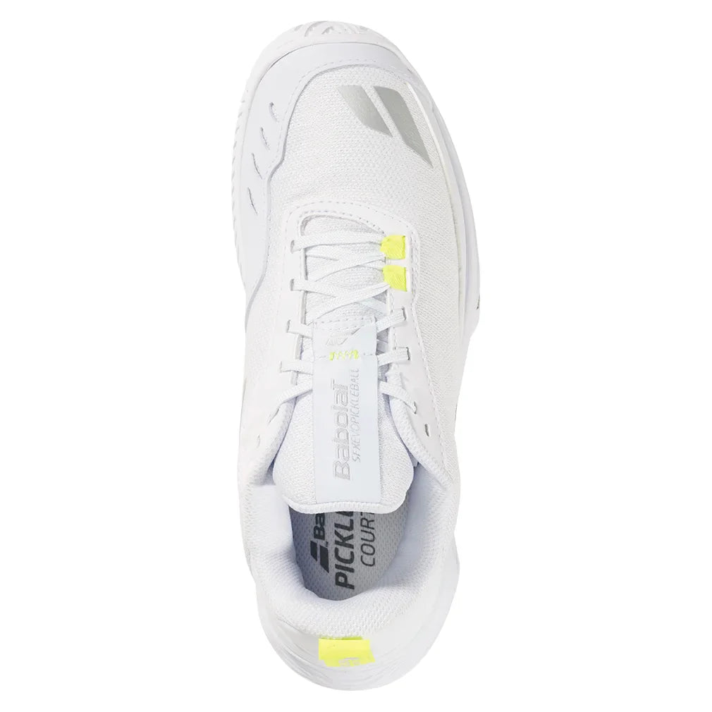 Women`s SFX Evo Pickleball Shoes White and Silver BABOLAT