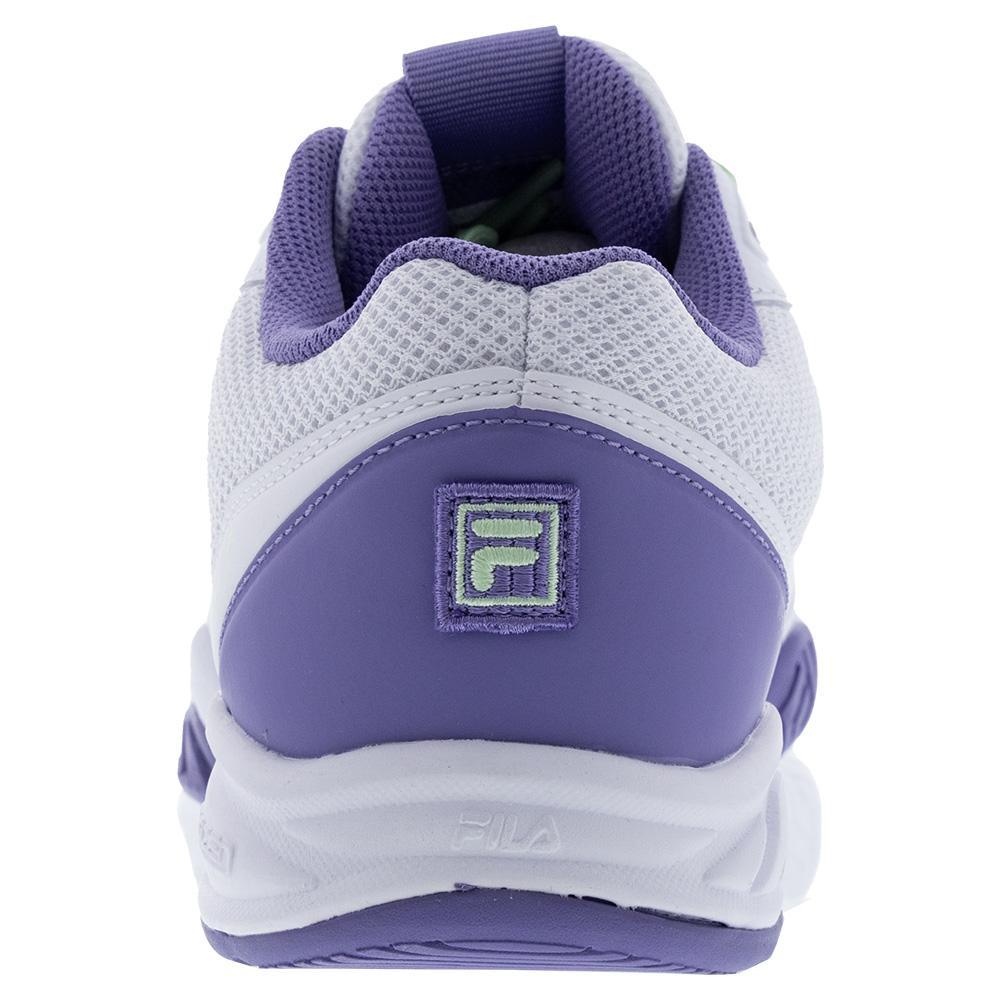 Juniors' Axilus 3 Tennis Shoes White and Patina Green TOP TENNIS SHOES FILA