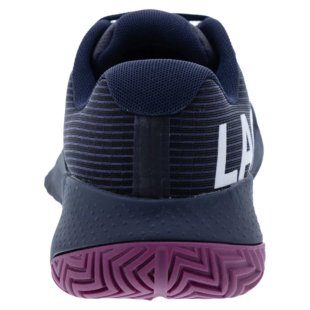 Women`s Power Serve Tennis Shoes Navy and Pink LACOSTE
