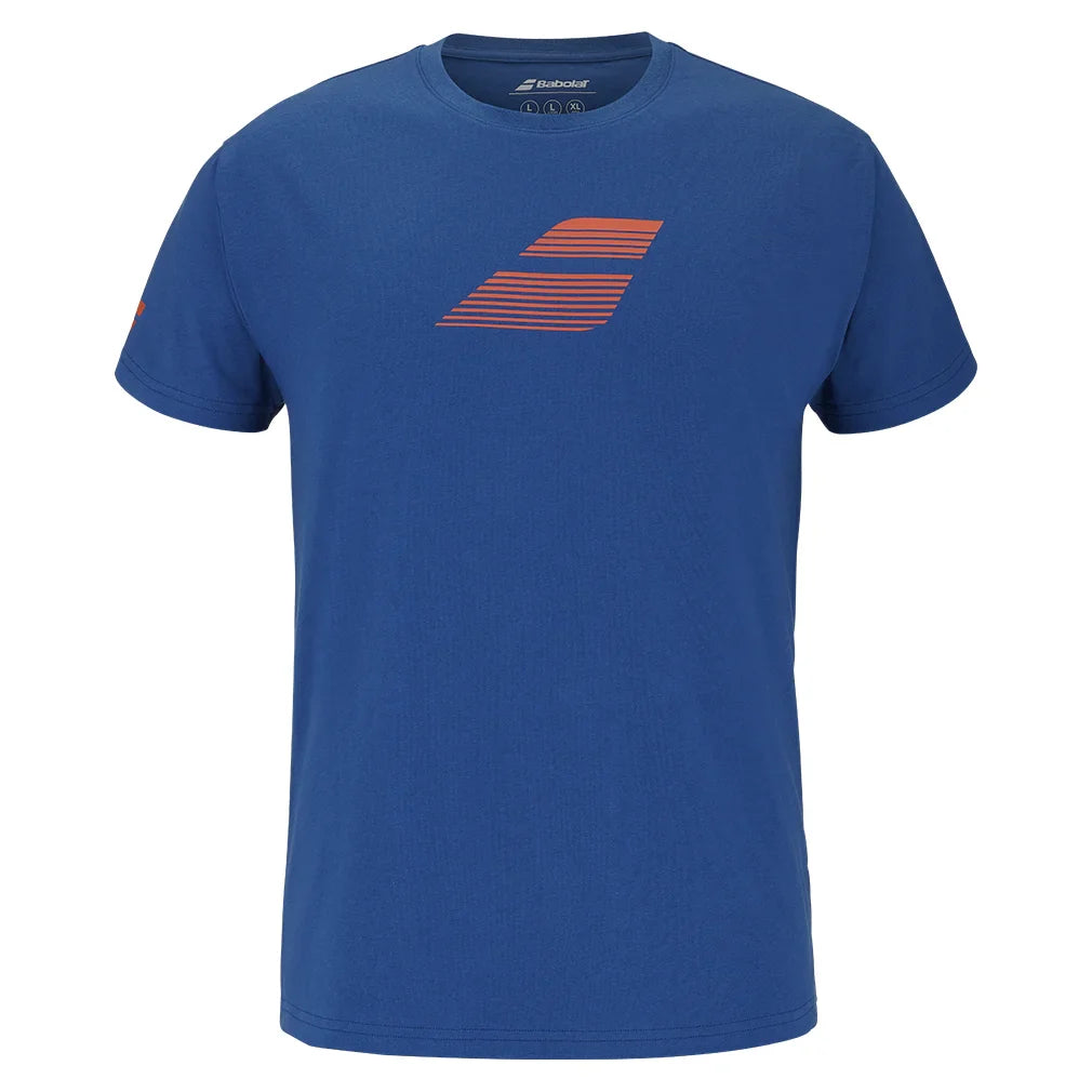 Men`s Exercise Big Flag Tennis Tee BABOLAT S 4060_DARK_BLUE