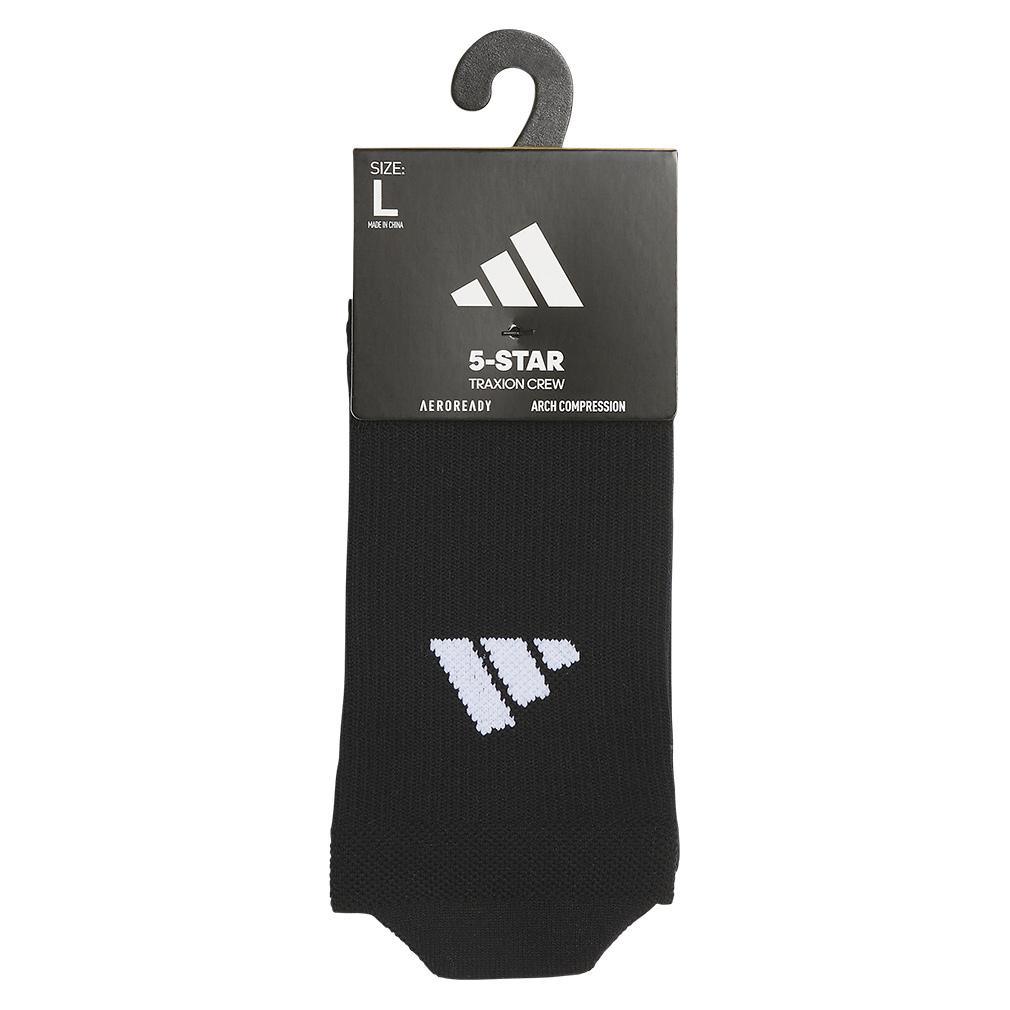 5-Star Team Traxion 2.0 Crew Socks Black and White Womens Apparel ADIDAS