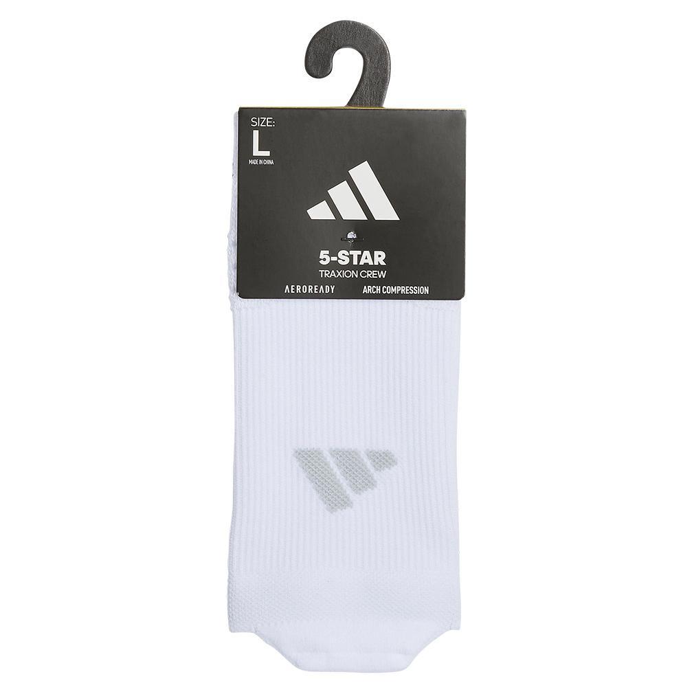 5-Star Team Traxion 2.0 Crew Socks White and Black Womens Apparel ADIDAS