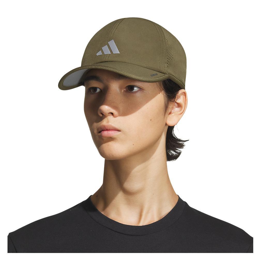Men’s Superlite 3 Hat Olive Strata Green and Silver Metallic Mens Apparel ADIDAS