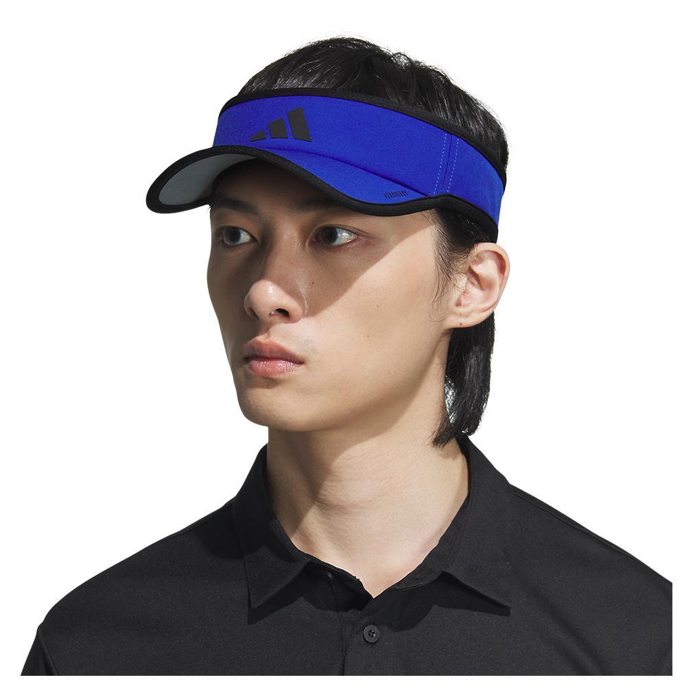 Men’s Superlite 3 Visor Semi Lucid Blue and Black Mens Apparel ADIDAS