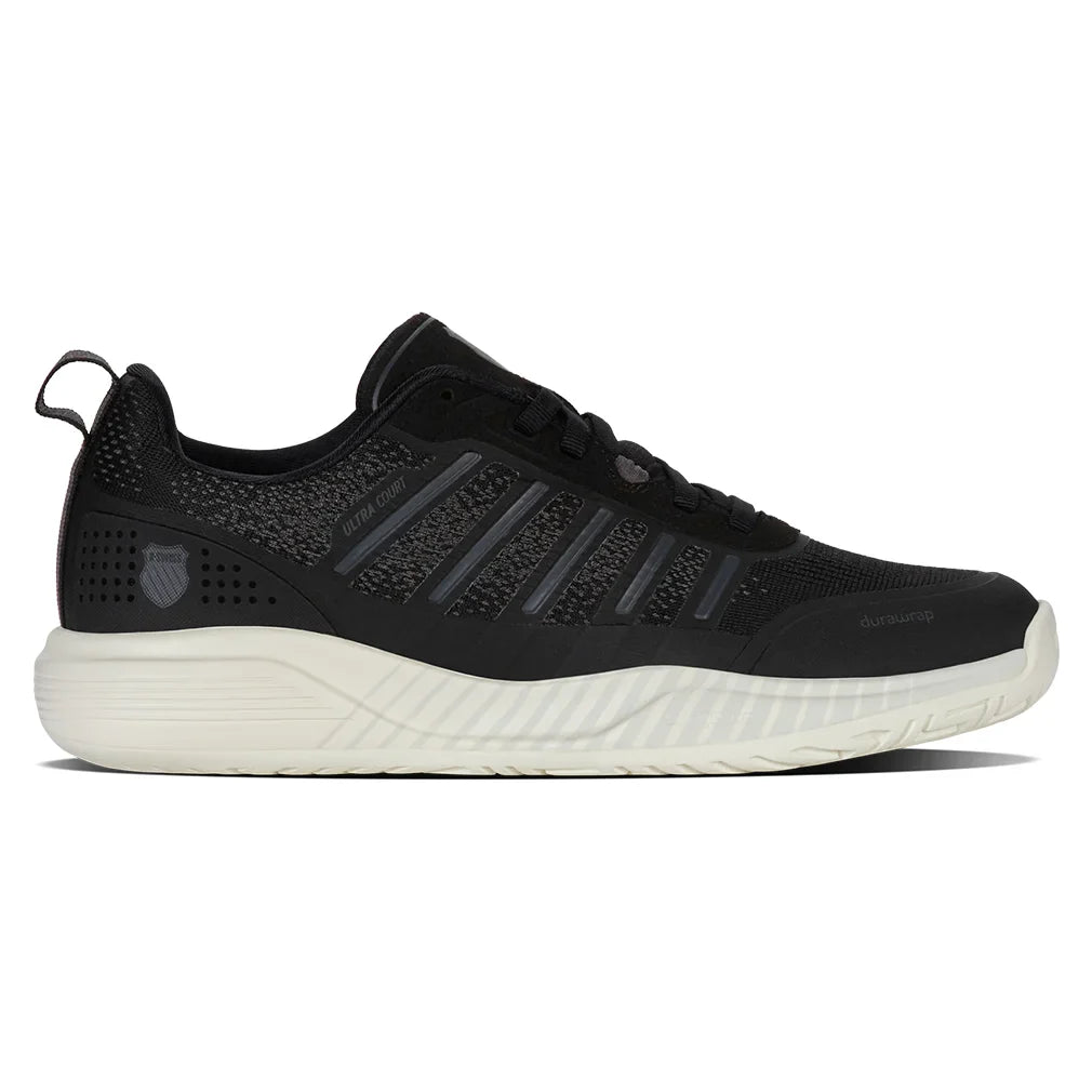 Women`s Ultra Court Pickleball Shoes Black and Snow White K-SWISS