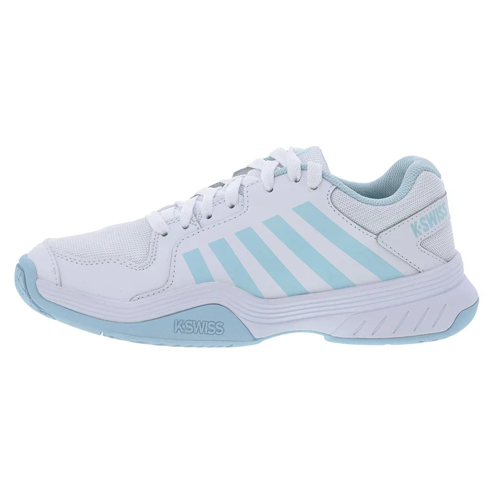 Women's Court Express Pickleball Shoes White and Blue Glow Womens Shoes K-SWISS