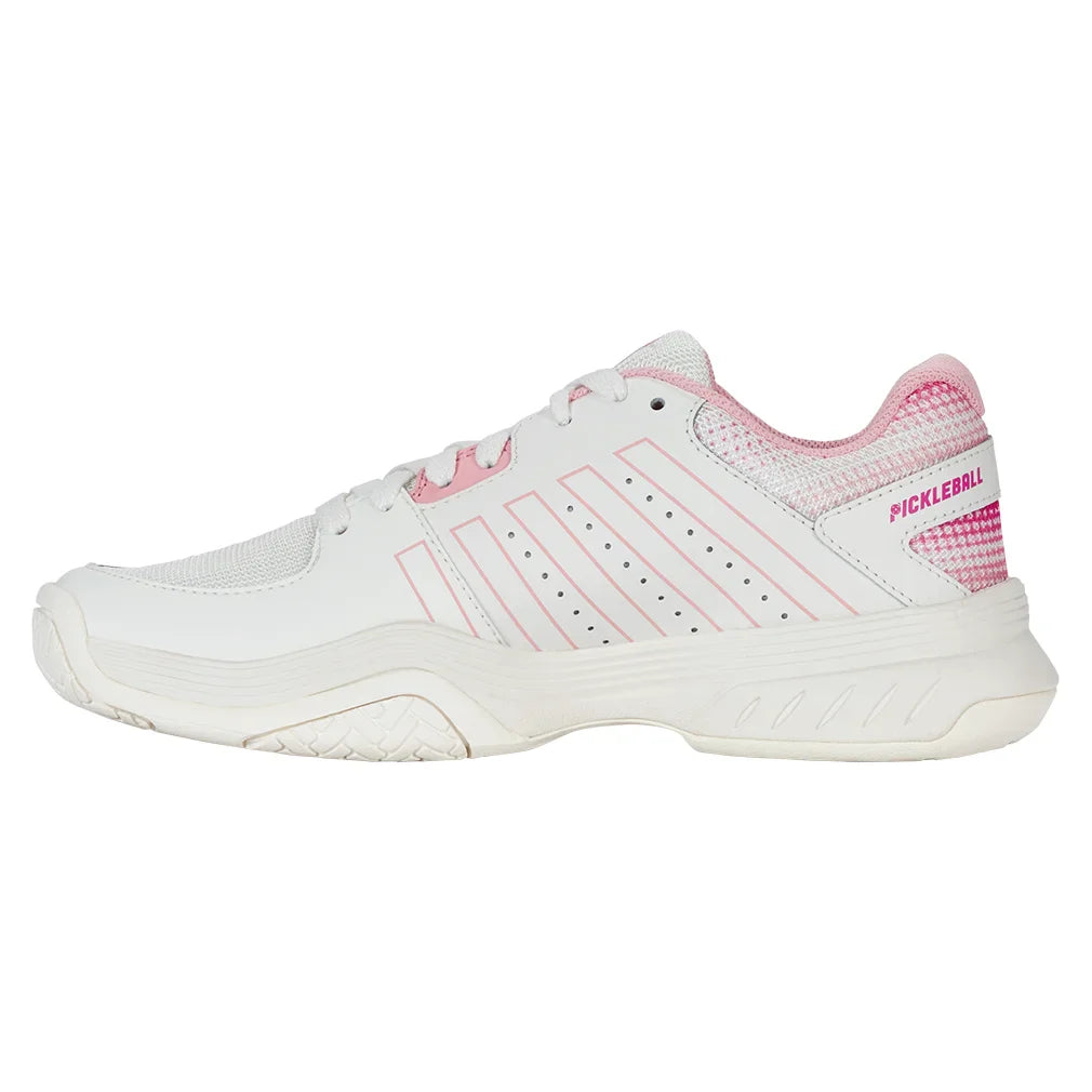 Women`s Court Express Pickleball Shoes Cloud Dancer and Blossom K-SWISS