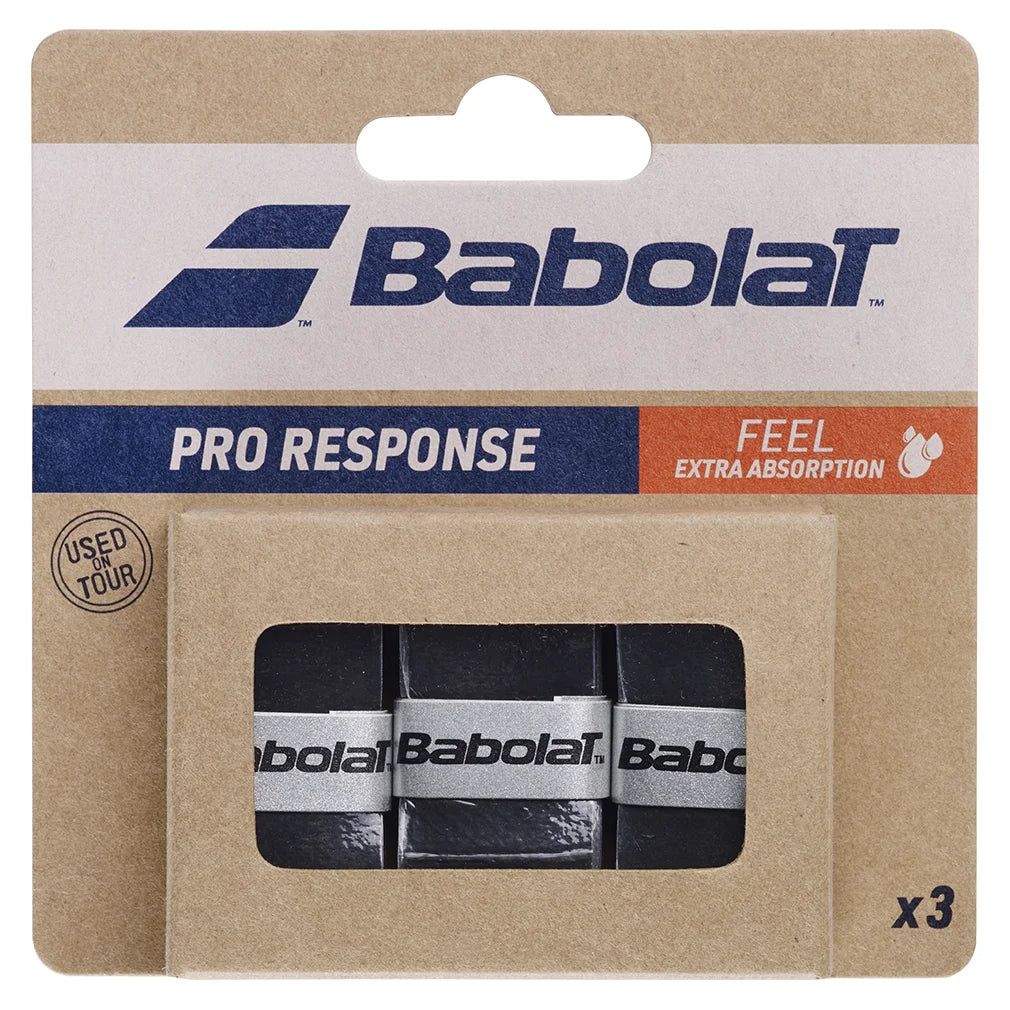 Pro Response Tennis Overgrip 3 Pack Grips BABOLAT Black