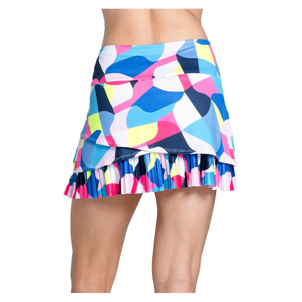 Women`s Paddle Groove 14.5 Inch Pickleball Skort Multicolor LUCKY IN LOVE