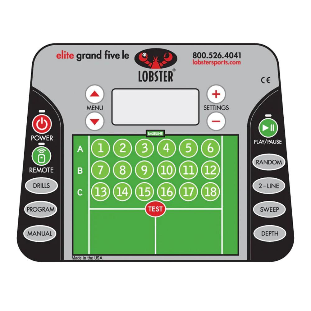 Elite Grand Five LE with 20-Function Remote Control Ball Machines LOBSTER
