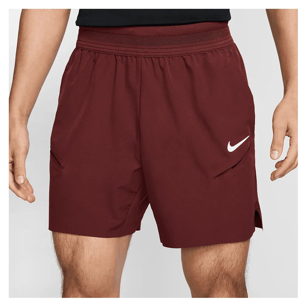 Men`s Paris Court Dri-FIT Slam 6" Tennis Short NIKE XS 619_DK_TEAM_RED/WT