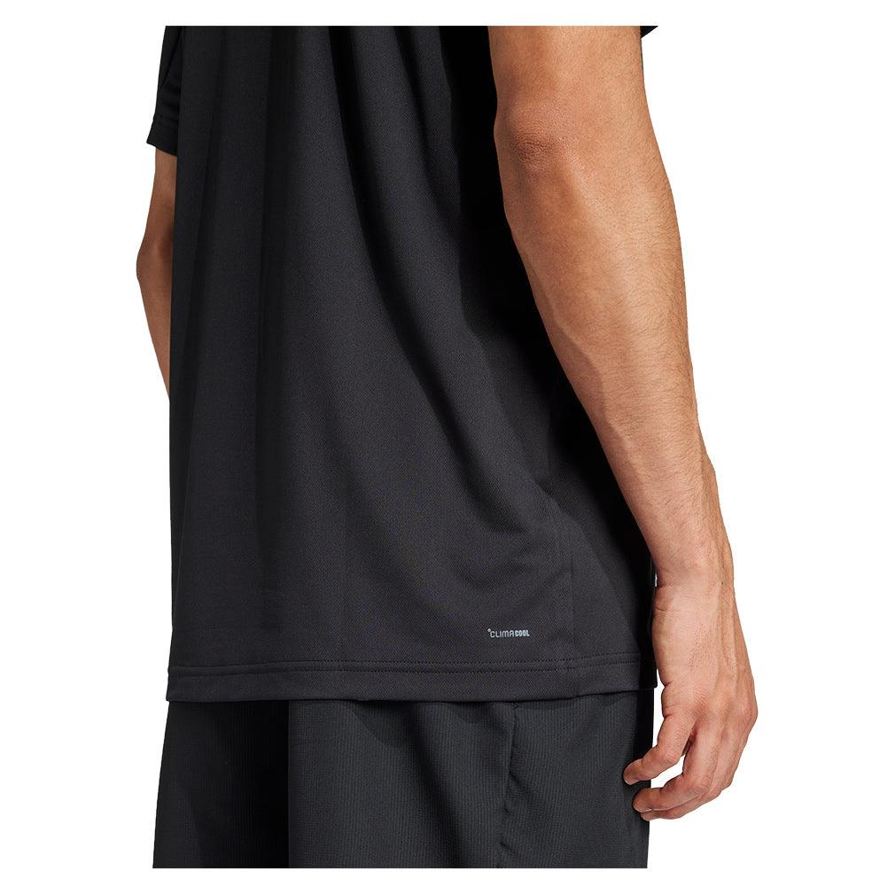Men`s Club Pique Tennis Polo Black MENS APPAREL ADIDAS
