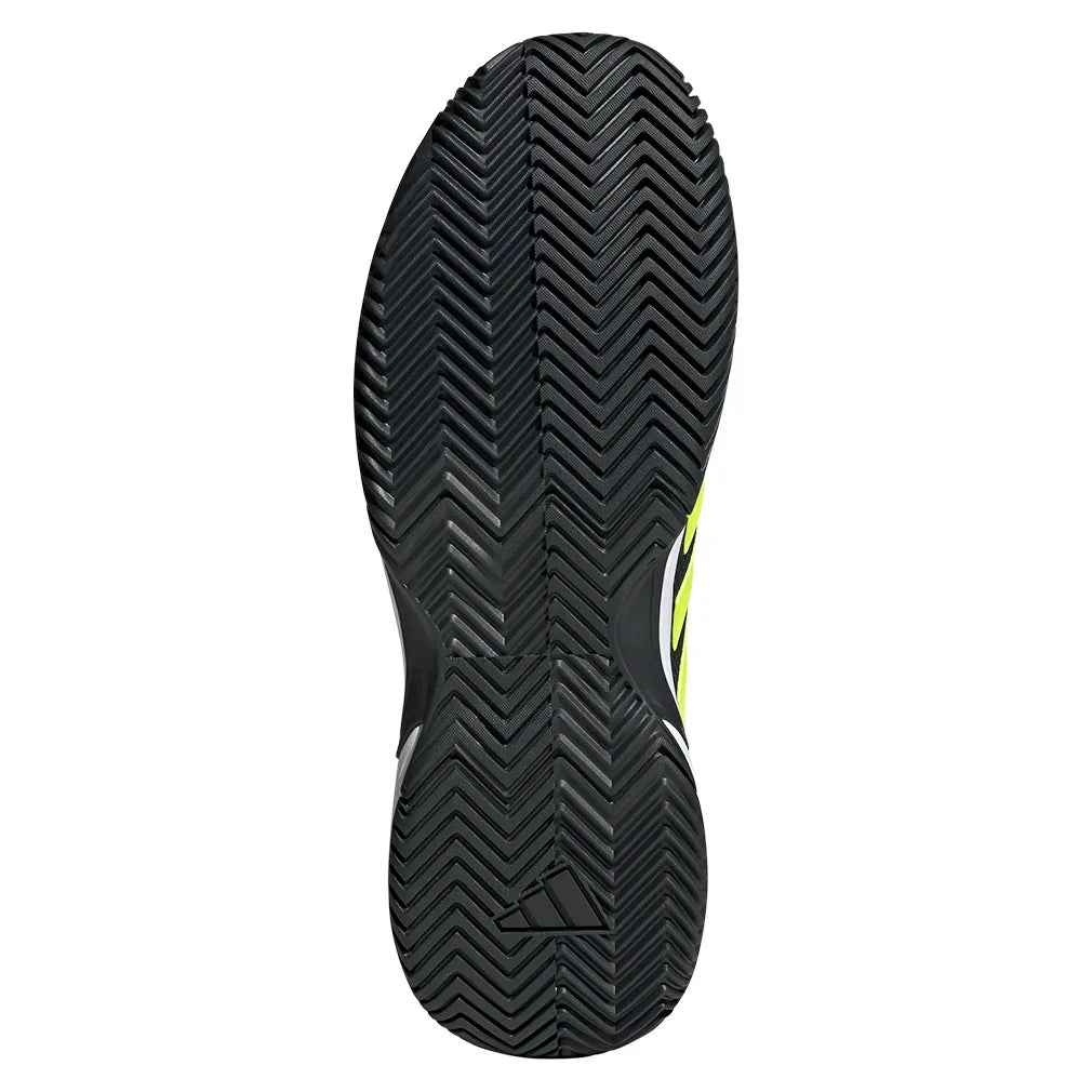 Men`s GameCourt 2 Tennis Shoes Carbon and Lucid Lemon ADIDAS