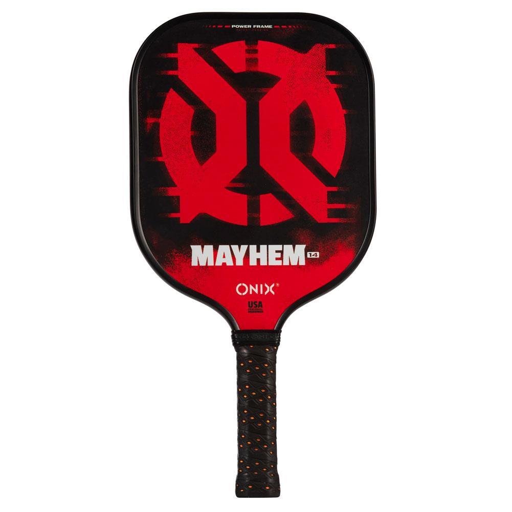 Mayhem 14 Composite Pickleball Paddle Orange and Black Pickleball Paddles ONIX