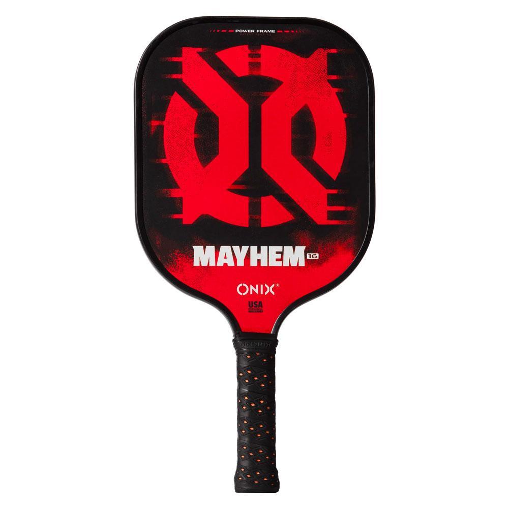 Mayhem 16 Composite Pickleball Paddle Orange and Black Pickleball Paddles ONIX