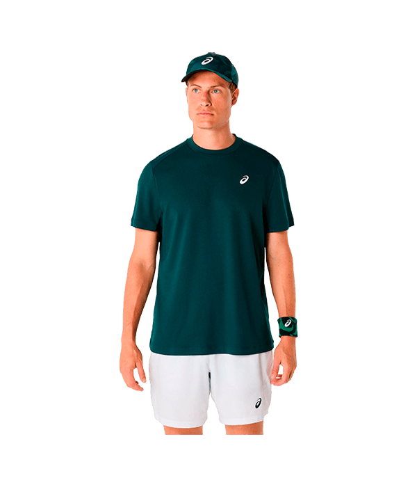 T shirt Asics Court SS Saxon Green 2025 Padel Clothes Asics Padel