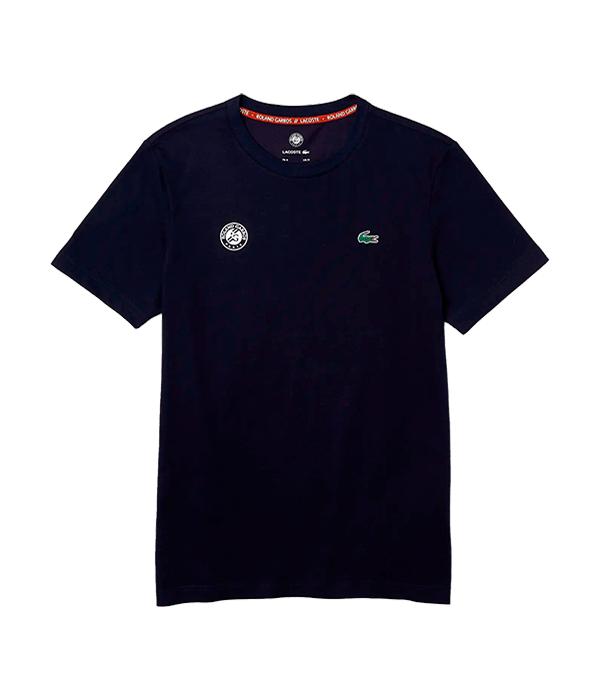 T shirt Lacoste Roland Garros Blue Marino 2025 Padel Clothes Lacoste