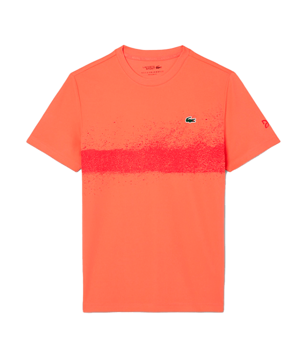 T shirt Lacoste Tee Novak Djokovic Red 2025 Padel Clothes Lacoste