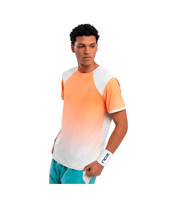 T shirt NOX Pro Mock Orange Degraded 2025 Padel Clothes Nox
