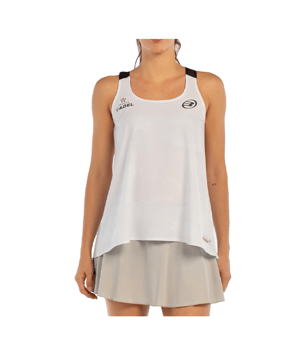T shirt Tirantes Bullpadel Agore Women White 2025 Padel Clothes Bullpadel