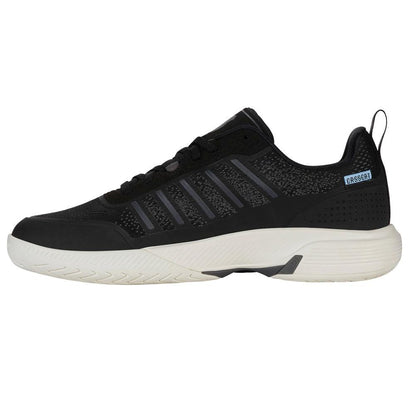 Men`s Ultra Court Pickleball Shoes Black and Snow White K-SWISS