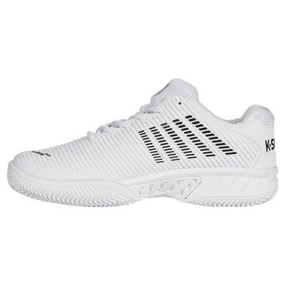 Men's Hypercourt Express 2 Clay Tennis Shoes White and Black Top Tennis Shoes K-SWISS