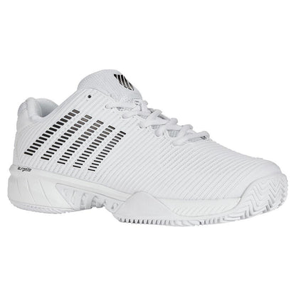 Men's Hypercourt Express 2 Clay Tennis Shoes White and Black Top Tennis Shoes K-SWISS