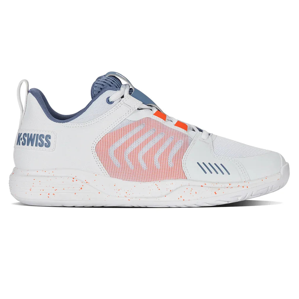 Men`s Ultrashot Team Tennis Shoes White and Infinity K-SWISS