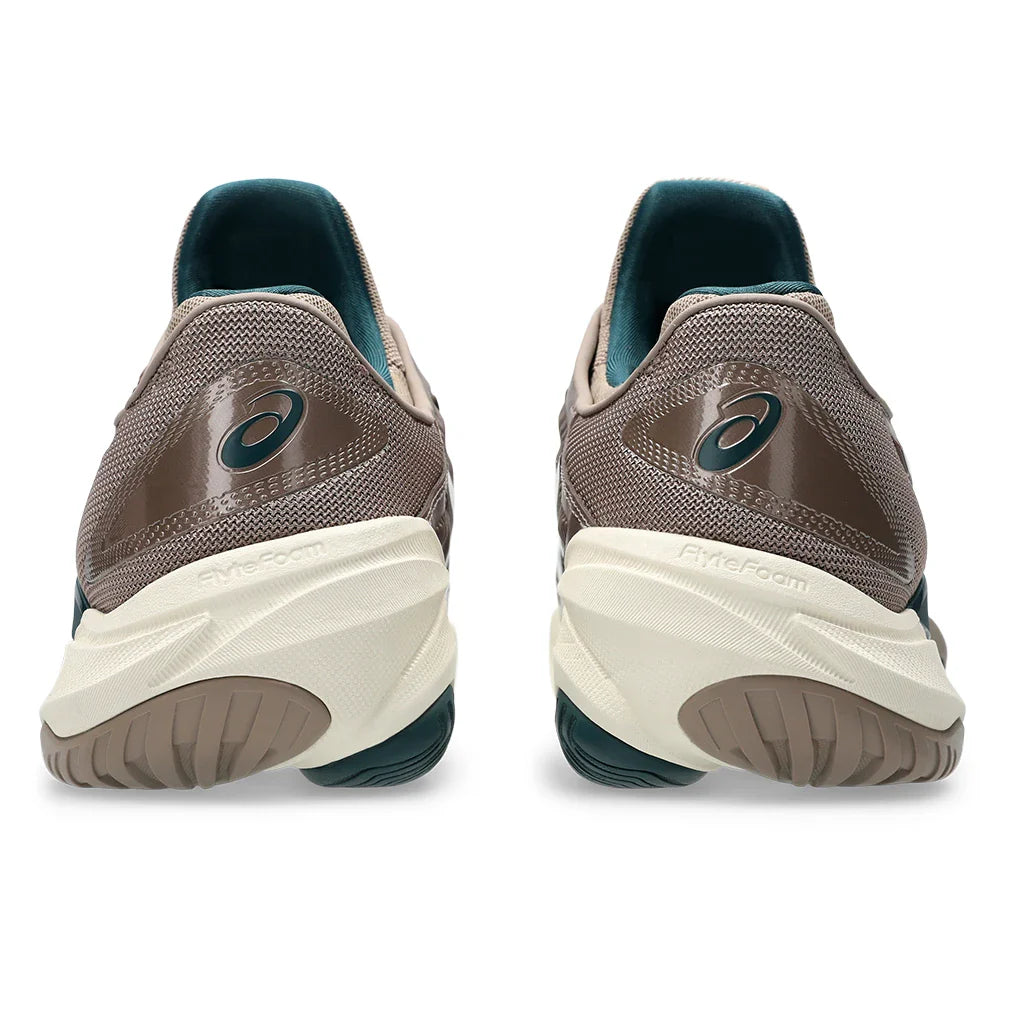 Men`s Court FF 3 Tennis Shoes Taupe Grey and White ASICS