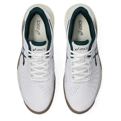Men`s GEL-Challenger 14 Tennis Shoes White and Saxon Green ASICS