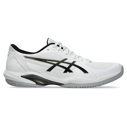 Mens Solution Swift FF 2 Tennis Shoes White and Gunmetal Top Tennis Shoes ASICS