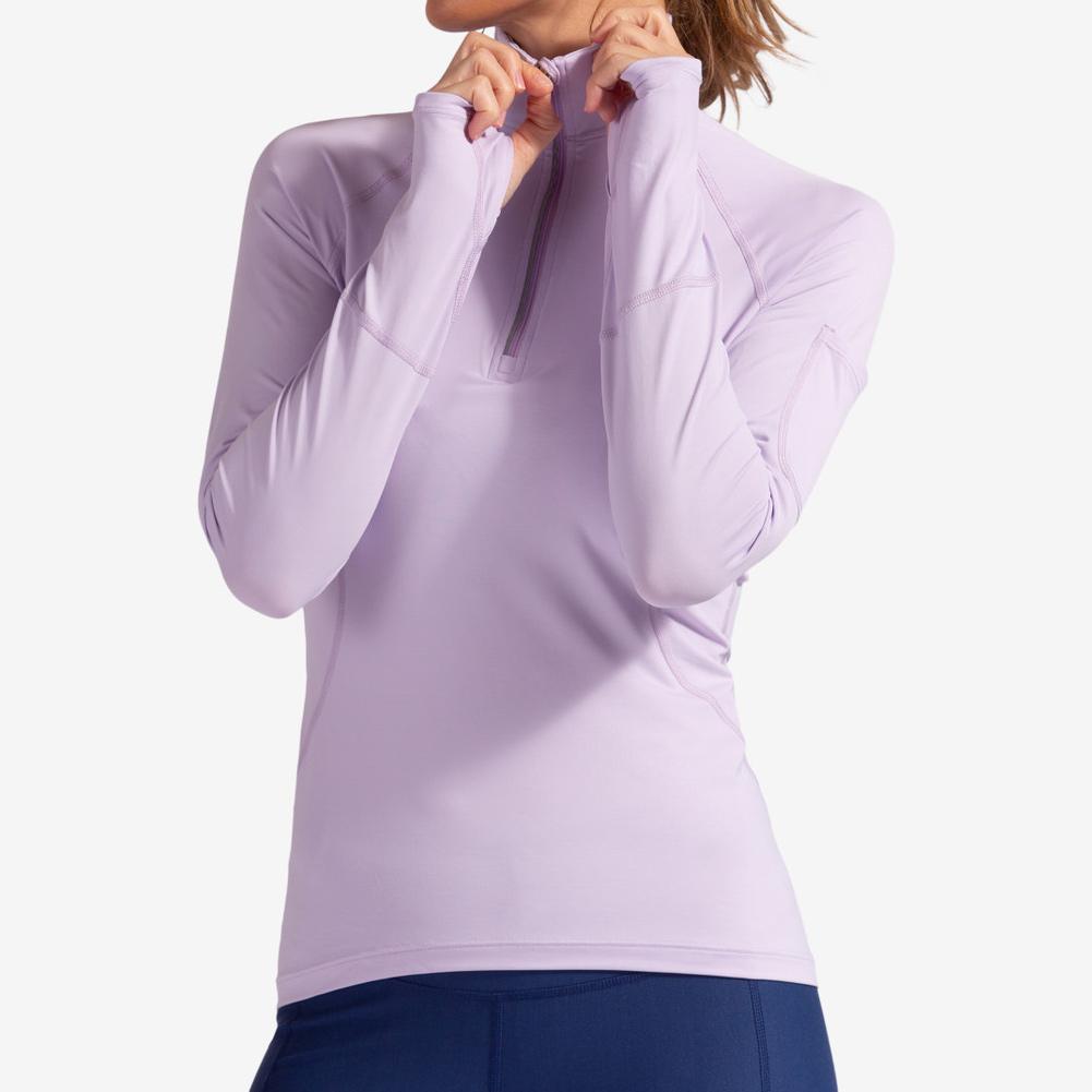 Women`s Mock Zip Tennis Top WOMENS APPAREL BLOQUV LAVENDER XS