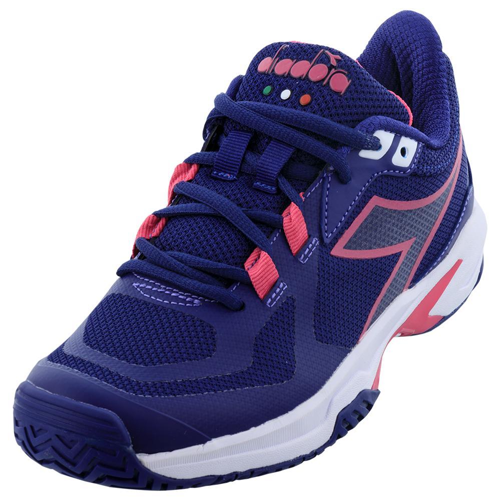 Women`s Trofeo 2 AG Pickleball Shoes Blueprint and Pink Yarrow WOMENS SHOES DIADORA Blue 9