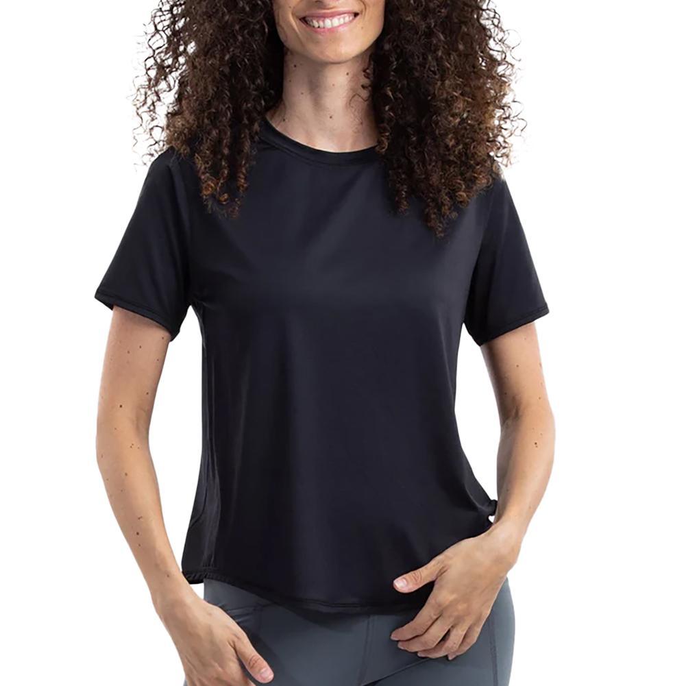 Women`s Short Sleeve Tennis Crew WOMENS APPAREL BLOQUV BLACK XS