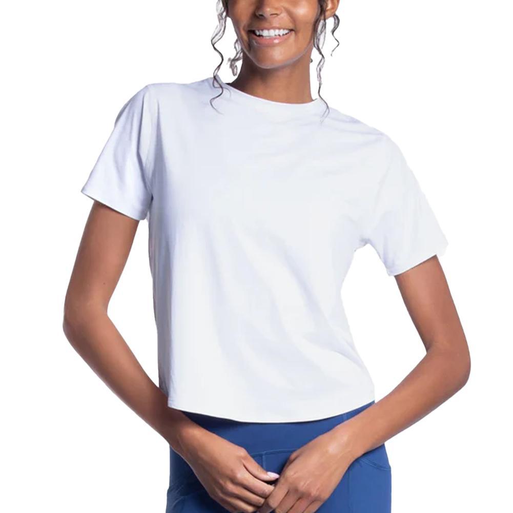Women`s Short Sleeve Tennis Crew WOMENS APPAREL BLOQUV WHITE M