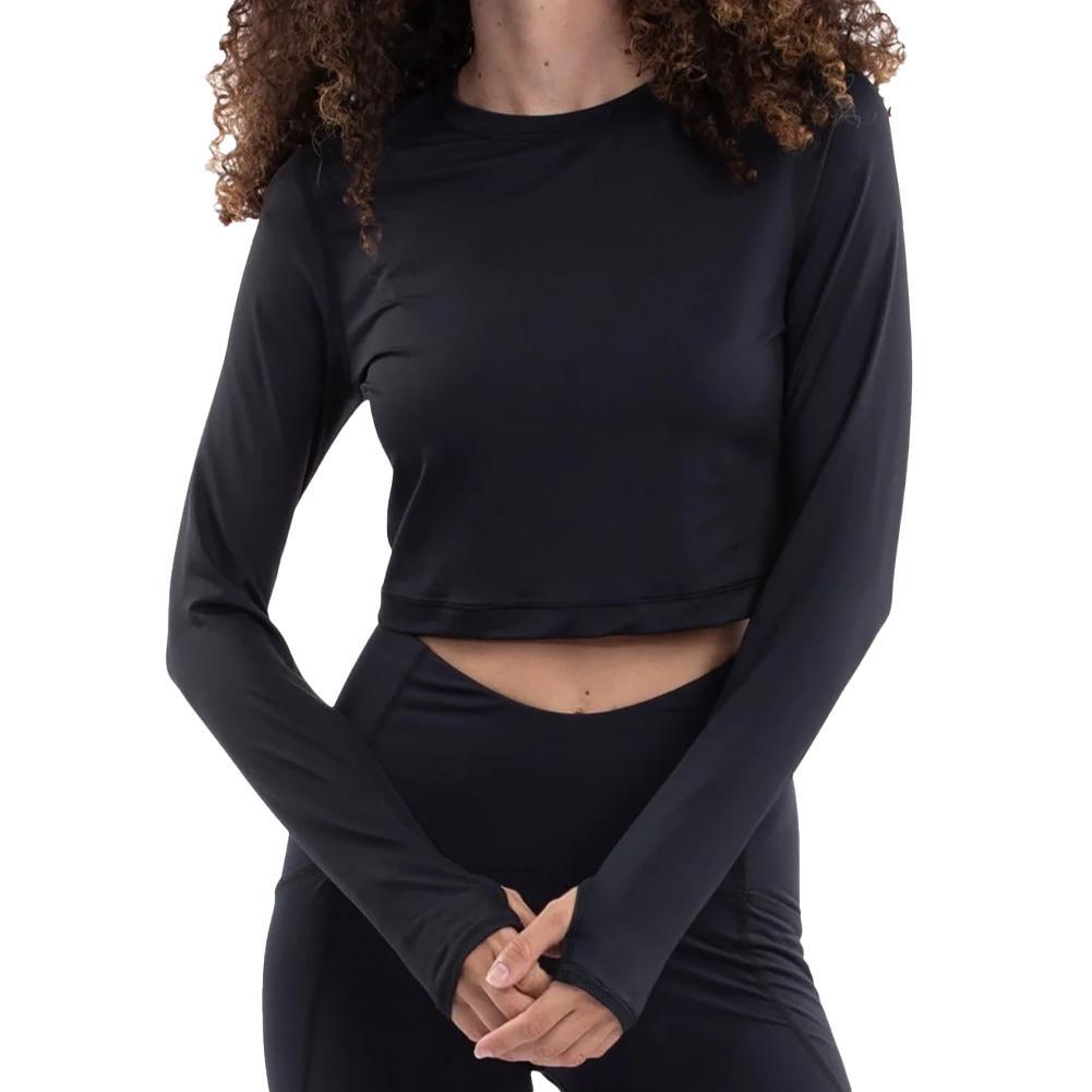 Women`s Everyday Long Sleeve Crop Tennis Top WOMENS APPAREL BLOQUV