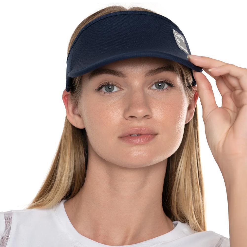 Women`s Lucky Logo Stretch Tennis Visor WOMENS APPAREL LUCKY IN LOVE Midnight