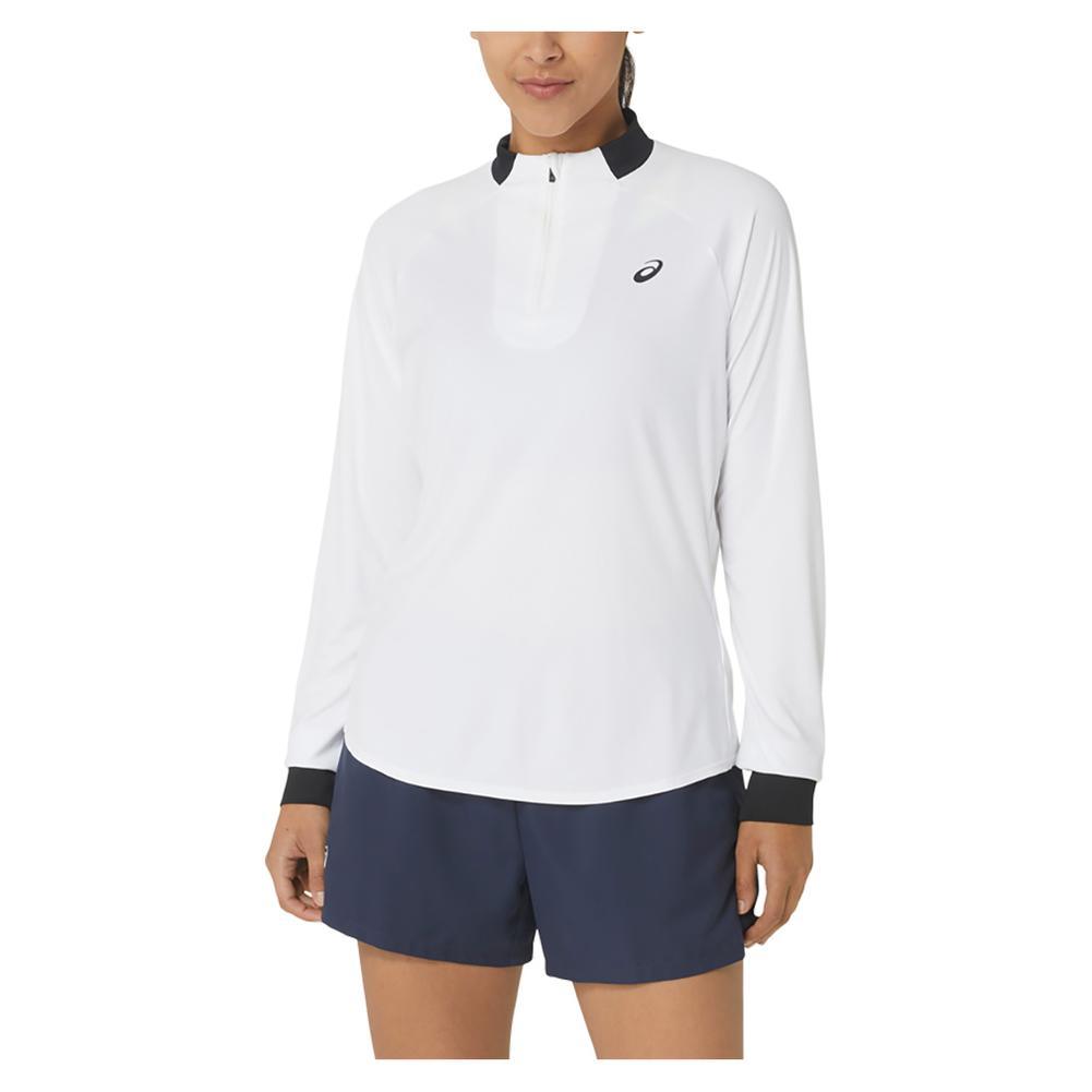 Women's Court Long Sleeve 1/2 Zip Tennis Top Womens Apparel ASICS S